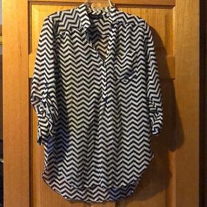 Black and white Tunic Top